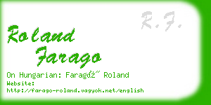 roland farago business card